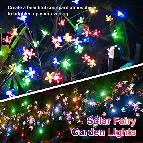 Iticdecor Garden Fairy Lights 2 Packs Outdoor Flower Solar Lights,20 Led Outdoor Decorative Solar Garden Stake Lights,Color Changing Lights For Walkway Pathway Yard Lawn Patio #TOP3
