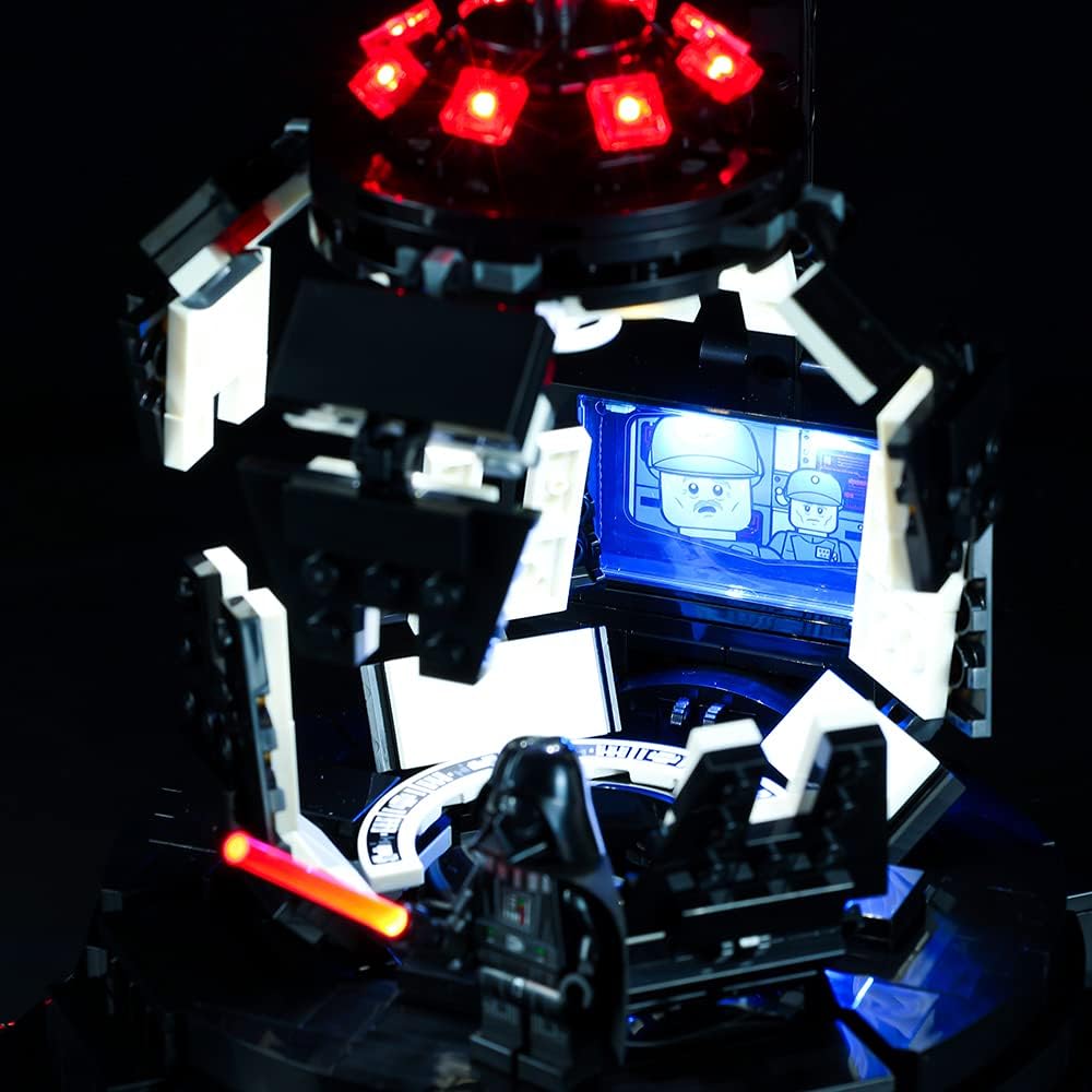 Kyglaring LED Lighting Kit for Lego Darth Vader Meditation Chamber and Lights Set Compatible with Lego 75296 Building Block Set - Not Include The Model (Standard Version)
