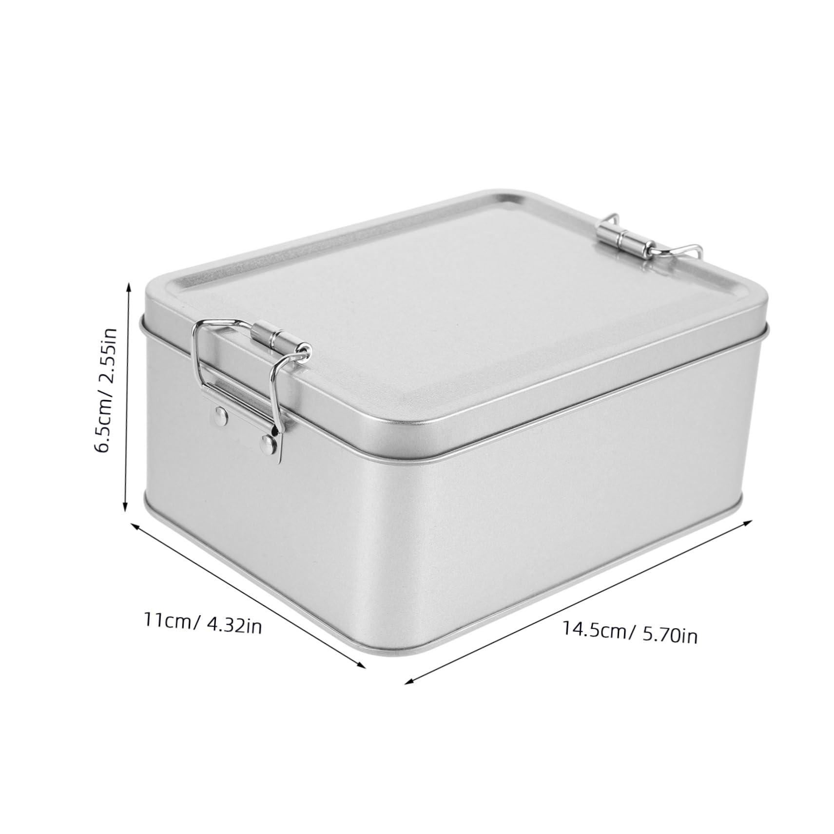 IMIKEYA Boîte De 5 Pièces Boîte à biscuits en fer faveurs de mariage boîtes d'emballage avec couvercles étain moule à cake pots de bonbons avec couvercles boîtes à biscuits Silver