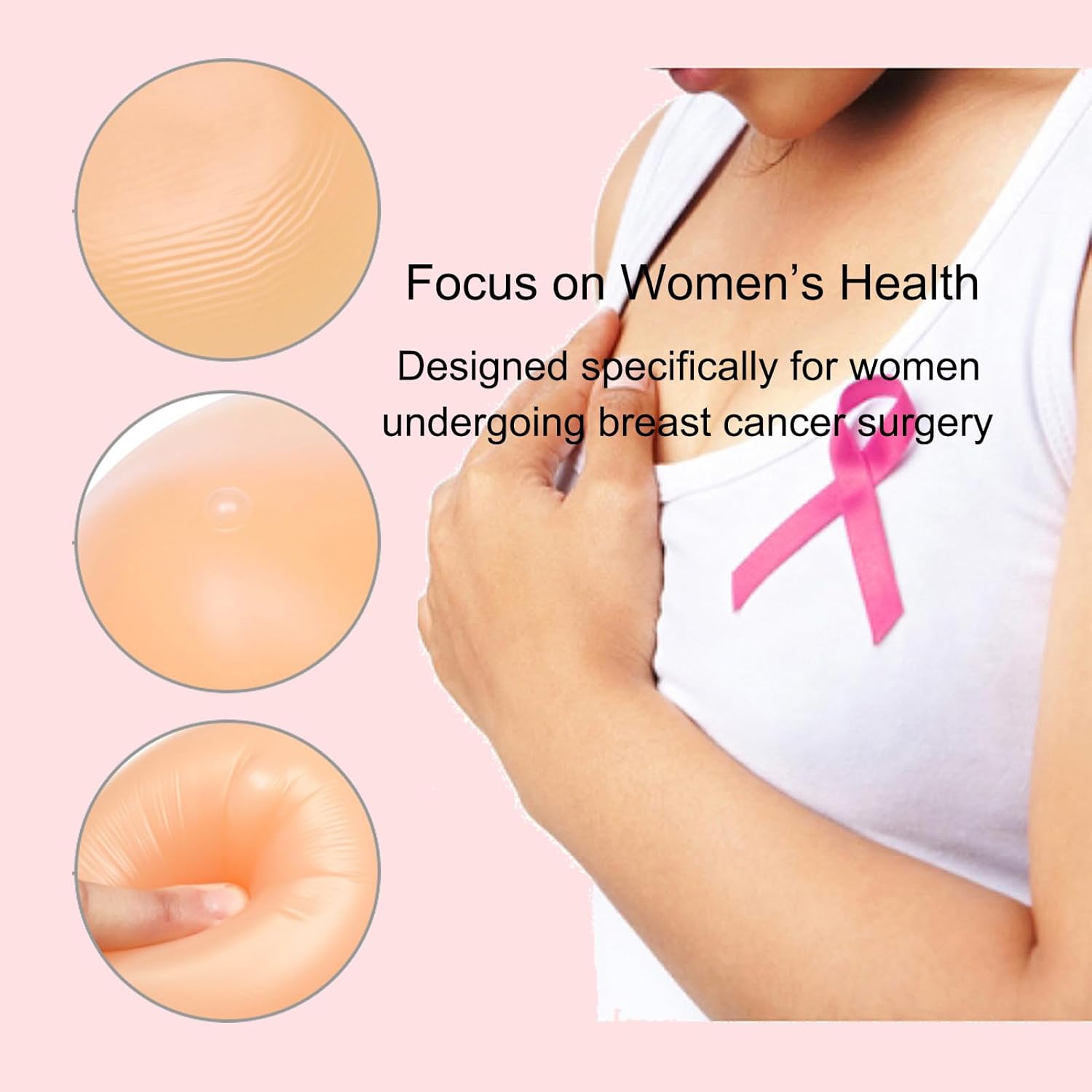 Silicone Breast Form Triangle Mastectomy Prosthesis Bra Pad Enhancer Only 1 Piece - Image 3