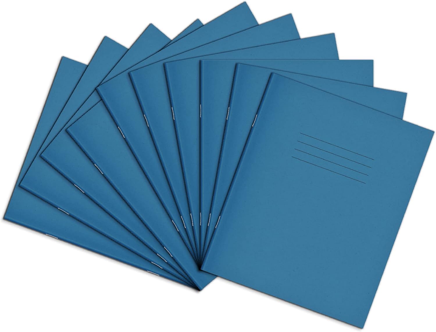 Rhino 8 x 6.5 Exercise Books, 8mm Ruled, 32-Page / 100-Pack, Light Blue