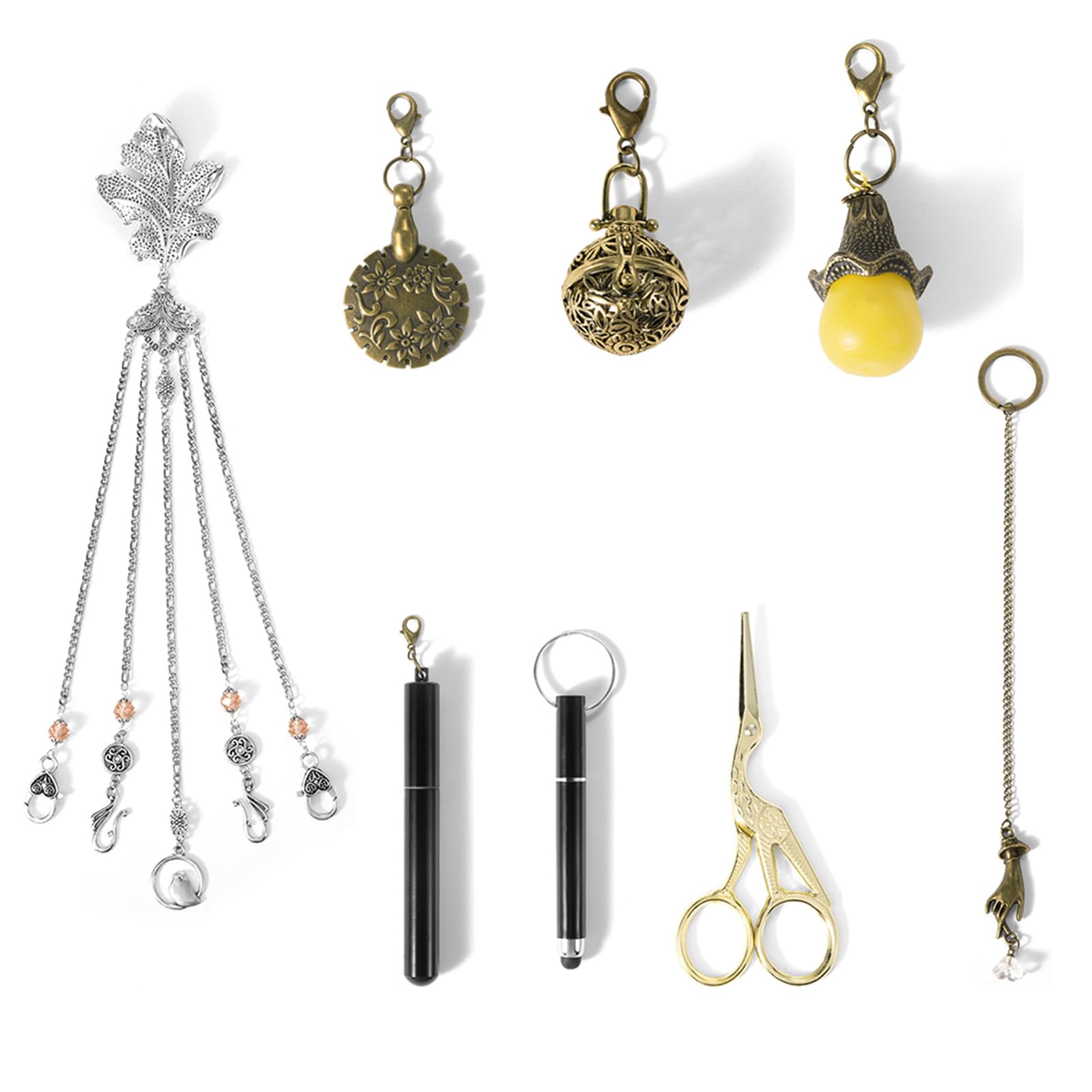 Vintage Sewing Kit with Scissors – European Style Embroidery Needlework Set for Cross Stitch, Needle, Thread & DIY Crafts, Portable Antique Case for Adults & Beginners, Sewing Tools & Accessories