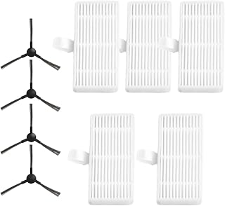 Cepillo lateral y filtro para robot aspirador Cecotec Conga 999 X-Treme, kit de piezas de repuesto con 4 cepillos y filtros