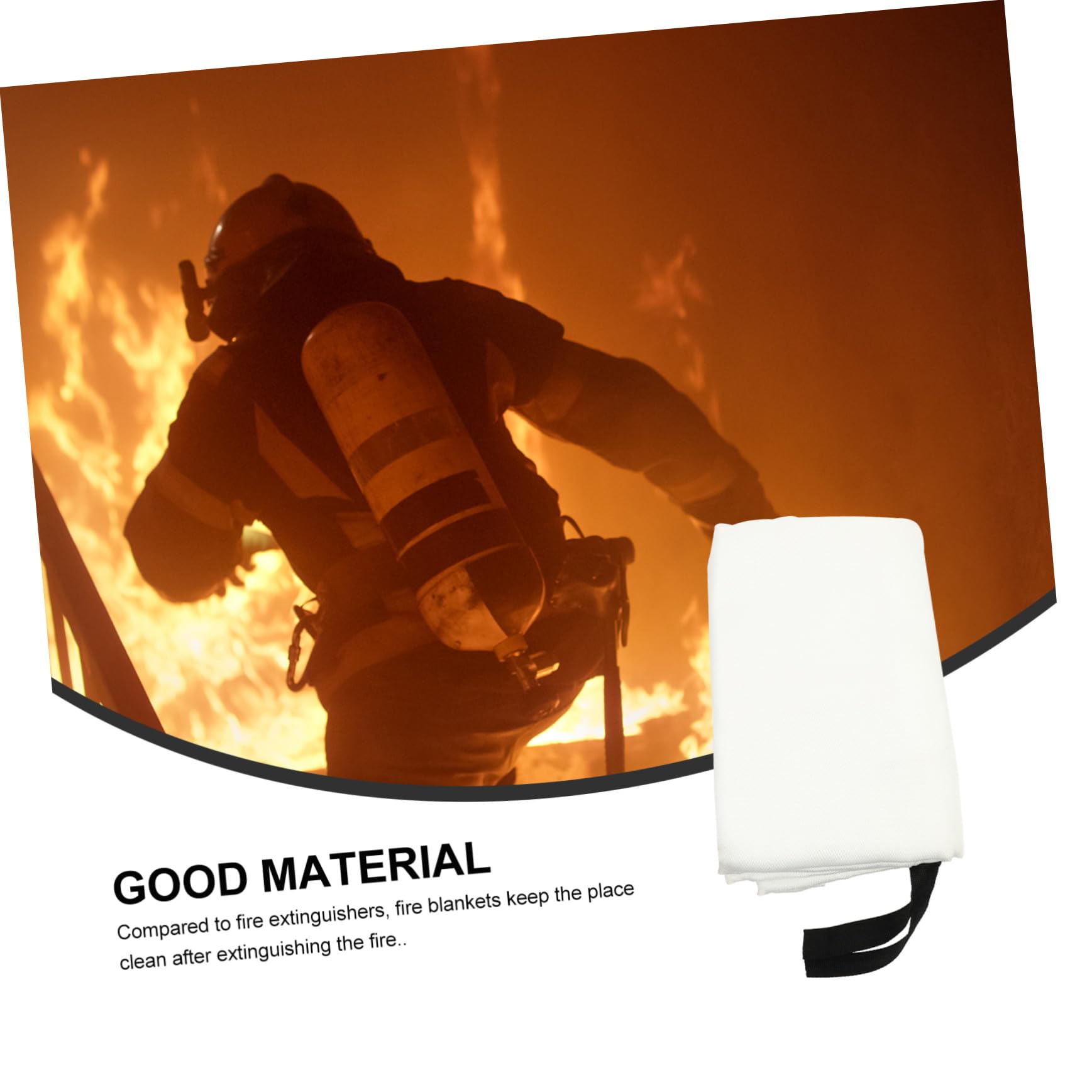 PRETYZOOM Manta Ignífuga Manta de Emergencia contra Incendios para Cocina Camping Coche y Hogar Aislamiento Térmico y Protección Segura