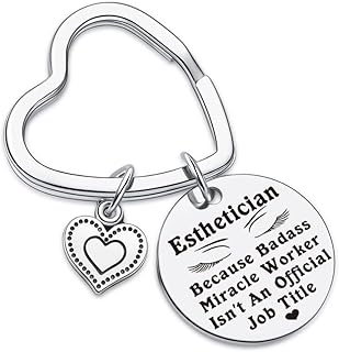 Esthetician Thank You Gift Beautician Jewelry Esthetician Christmas Keychain BFF Gift