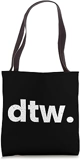DTW Detroit Metro Michigan Airport Code List DTW Tote Bag