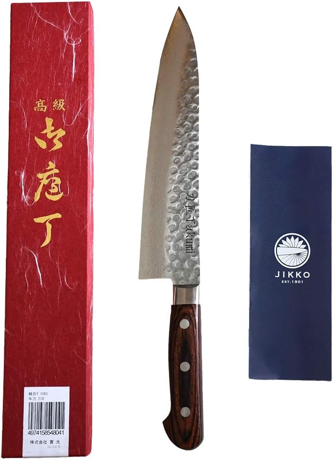 Takumi VG10 8.2 Inch Gyuto Chef Knifes 100% Made in Japan, Hammered Finish Sakai Craftsmen with History more than 100 years
