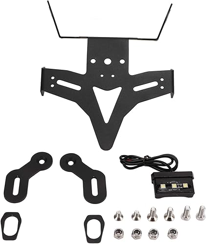 Miniatura 6 de Yctze Soporte de placa trasera de motocicleta con ensamblajes de luz trasera powersports Soporte de placa de matrícula de motocicleta Ho