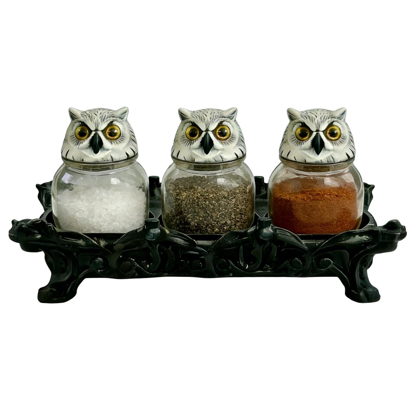 Pots avec couvercle 3 Pièces Contenant Vintage pour Épices