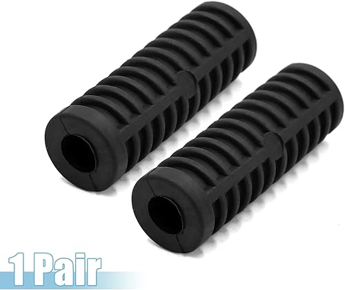 Miniatura 6 de uxcell 1 par 0.591 in goma antideslizante reposapiés pedal pie clavija cubierta Shell negro para motocicleta