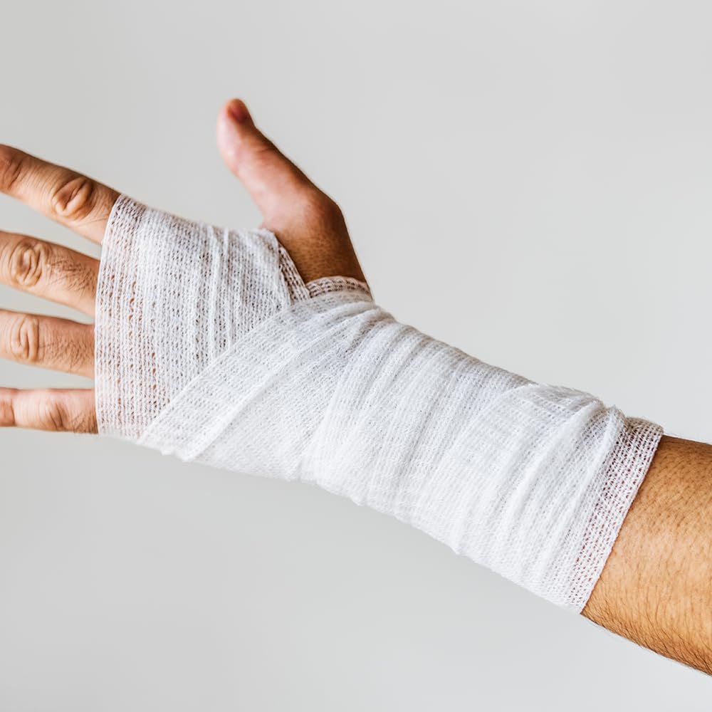 Gauze Rolls Bandages 4 Inch x 4.9 Yards Breathable Gauze Wrap Conforming Stretch Bandage for First Aid Wound Care 12 Pack — Amazon image 6