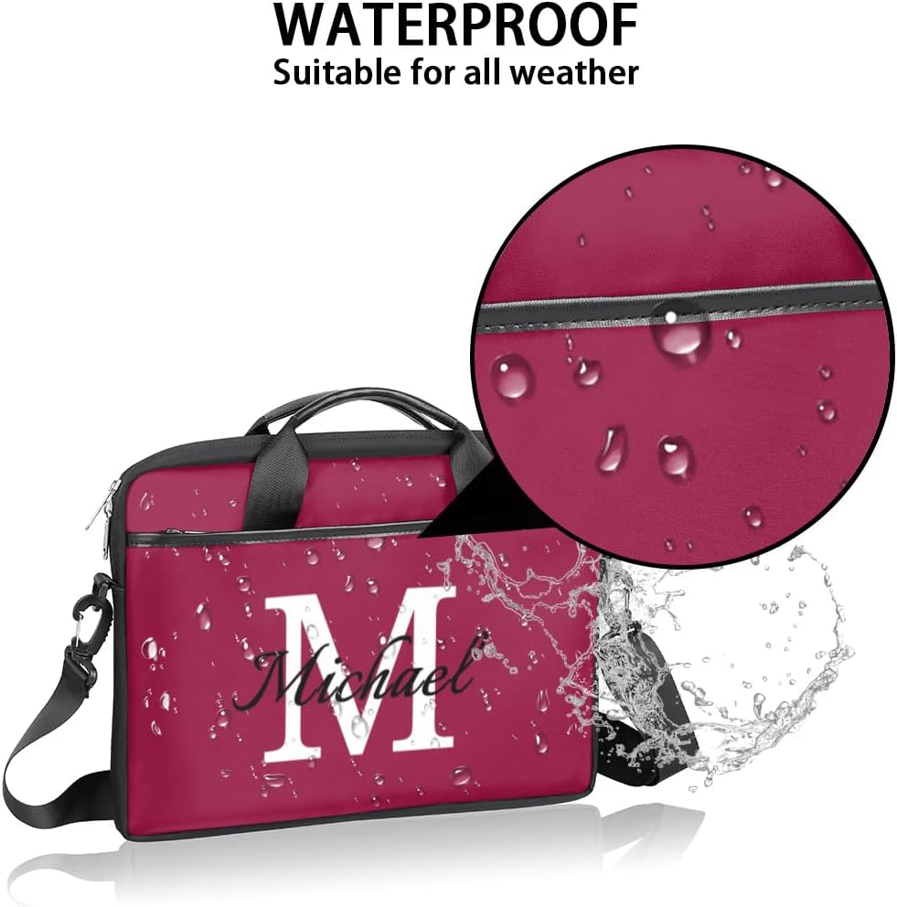 Custom Laptop Bag with Name Personalized Shoulder Bag Lightweight Computer Bag Messenger Bags with Handle