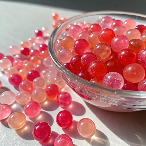 Vista 90 de Fanale Perlas de fresa y mango, veganas, sin OMG, sin gluten, sin grasa, perfectas para té de burbujas, batidos, helados, postres y bebidas, 2