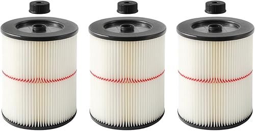 Miniatura 10 de Nispira 9-17816 17816 Filtro HEPA de repuesto con rayas rojas para aspiradora Craftsman Craftsman Shop Vac húmedoseco 568121632 galones más grande,