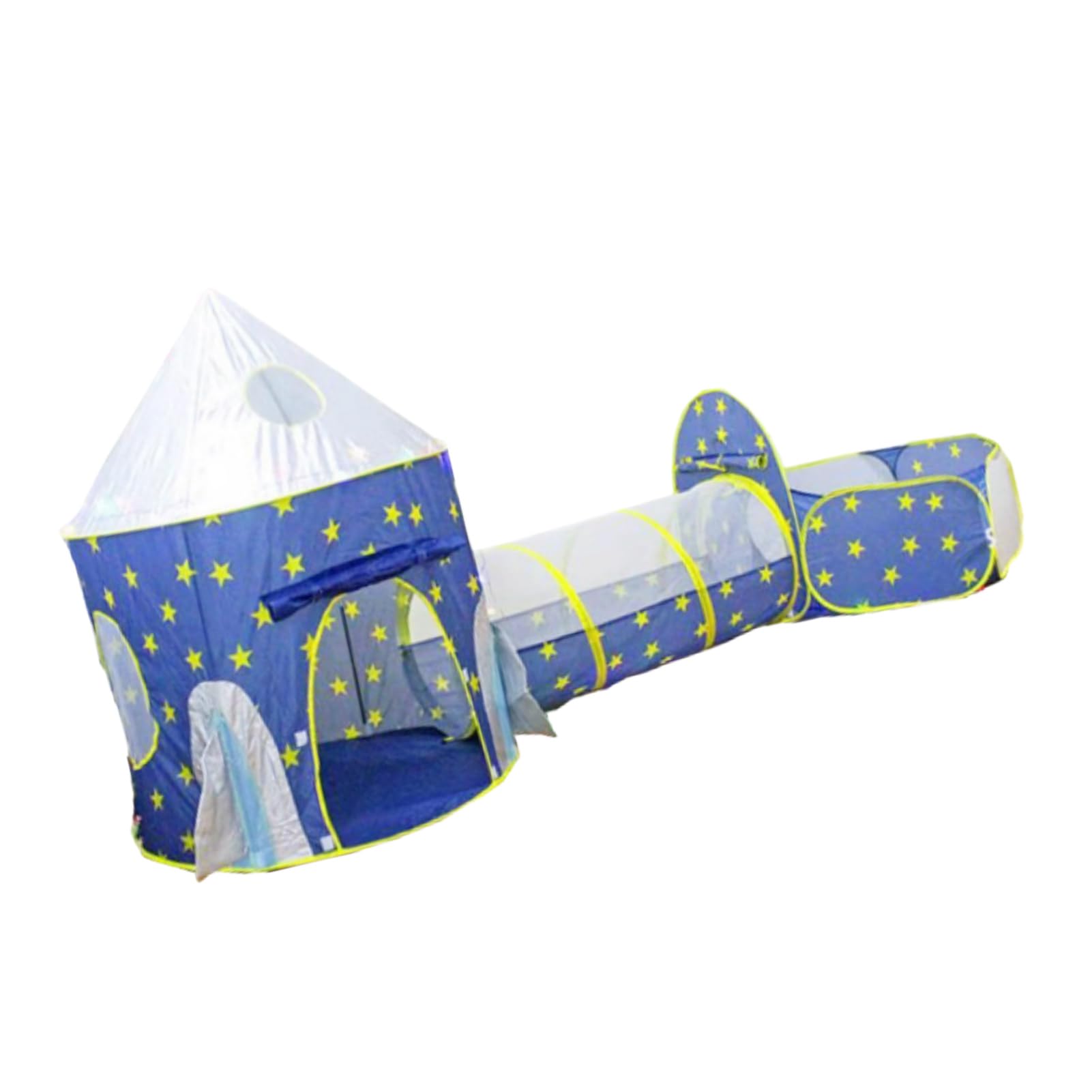 3-teiliges Babyzelt, Spielzelt für, Sicherer Indoor-Krabbeltunnel und Bällebad für ab 3 Jahren, Leicht zu Verstauendes Stoffdesign (Blauer dreiteiliger Anzug)