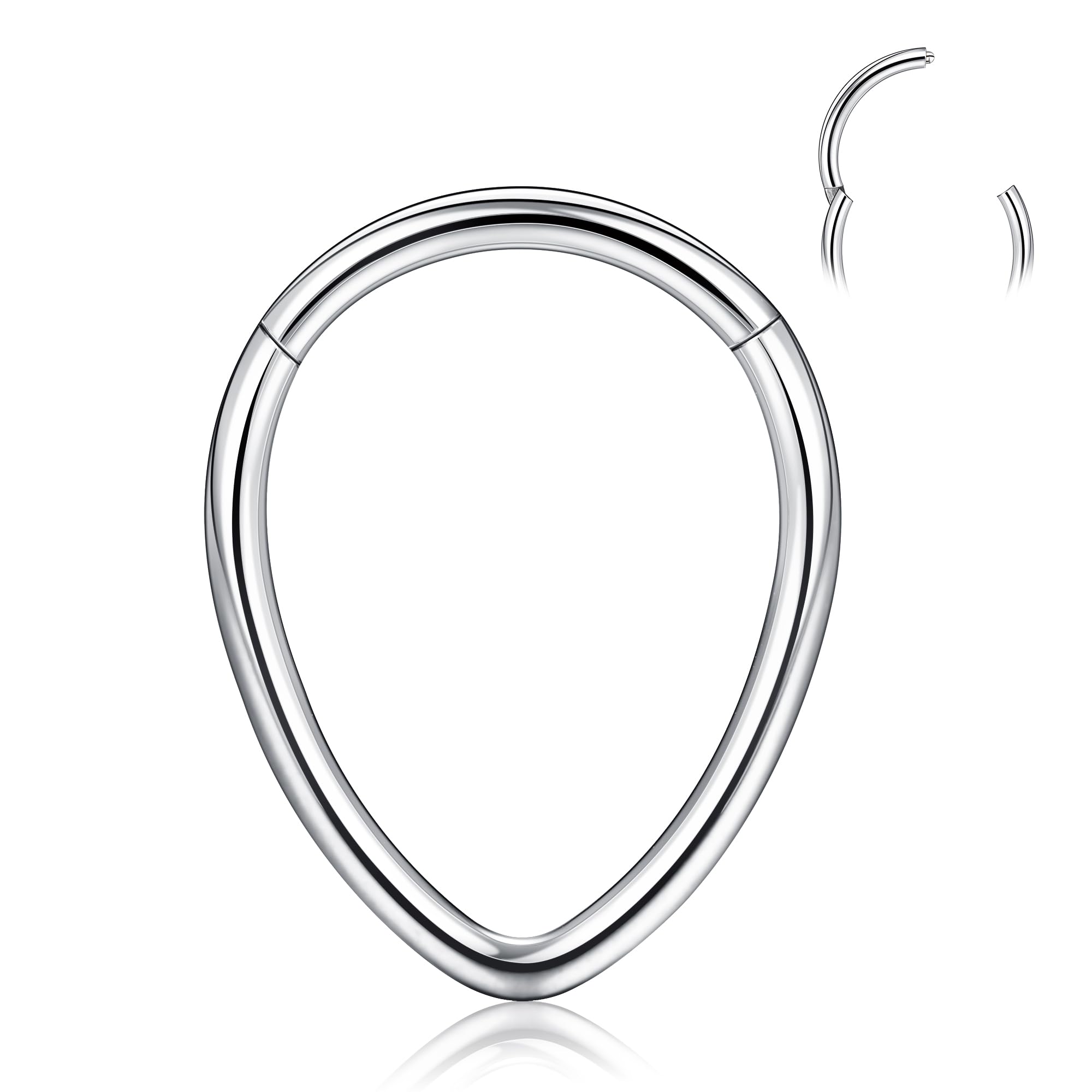 Bodybonita 16g Septum Rings Teardrop 316l Surgical Steel Nose