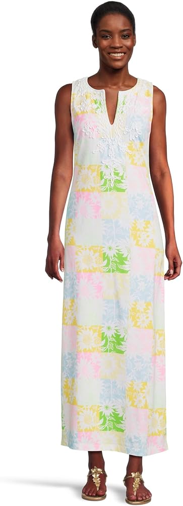 fitted lace wedding dress Lilly Pulitzer Womens Raina Maxi Dress Multi Via Sunny Sunflowers XXS One  Size at Amazon Women's Clothing store
