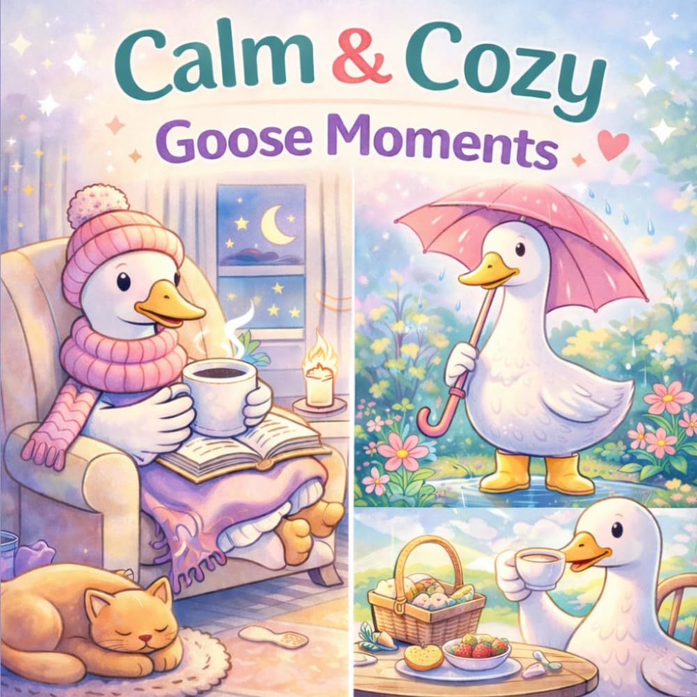 Calm & Cozy: Goose Moments: Coloring Book for Adults | Cute Cozy & Relaxing Designs