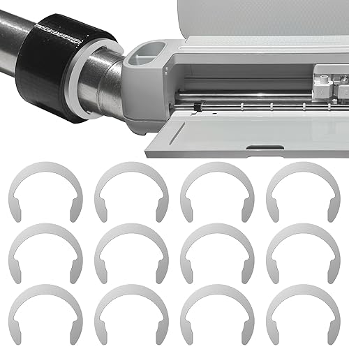 Paquete de 12 anillos de retención compatibles con piezas de repuesto de rodillos de goma Cricut Maker, mantiene el rodillo de goma en su lugar,
