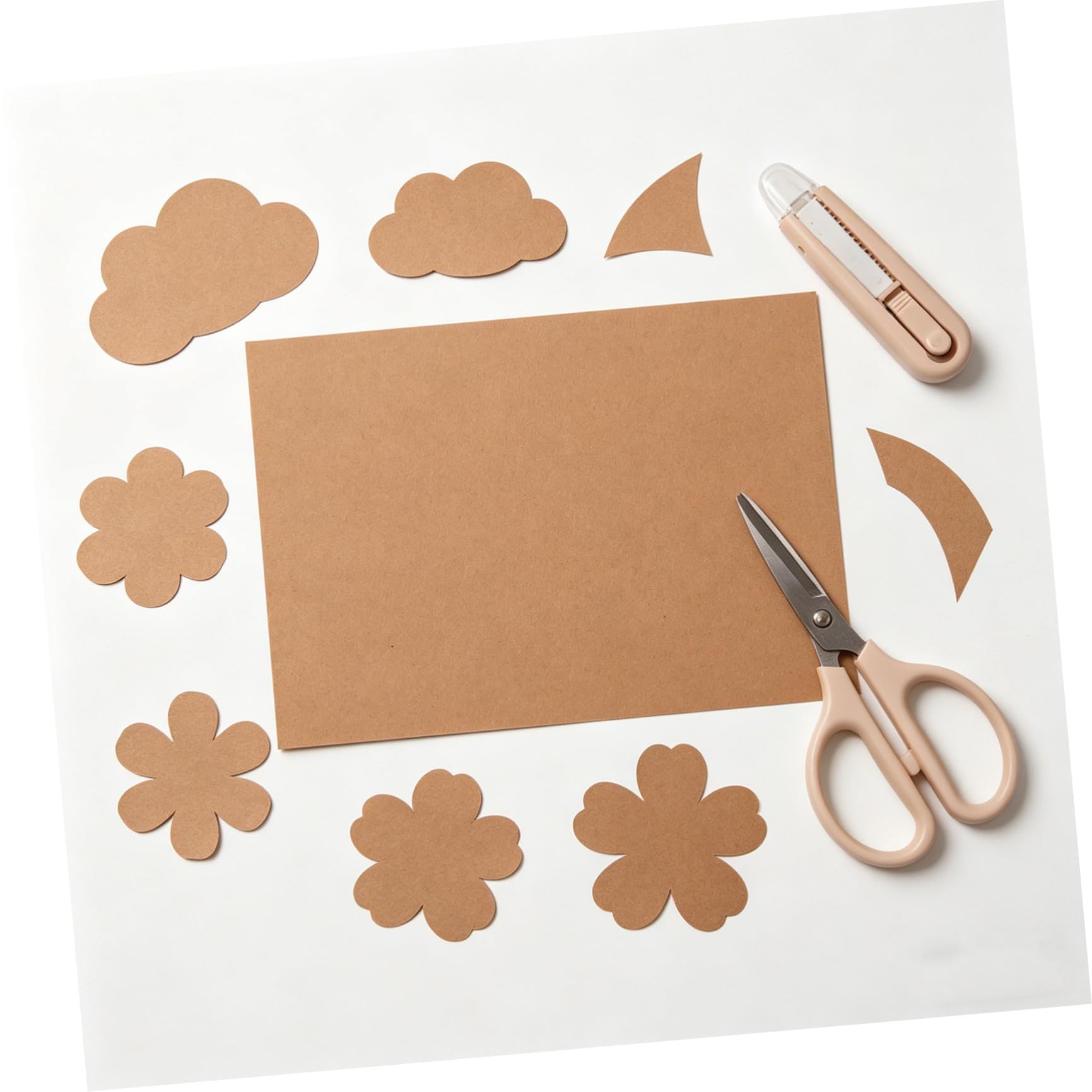 Tofficu 120 Fogli Cartoncino Kraft Marrone Khaki Resistente a Pieghe e Strappi per Creazione Biglietti e Fai da Te, Formato A4 6 Fogli per Scrapbooking e Progetti Artistici