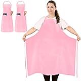 FunChaos 2 Pcs Plus Size Chef Apron, Unisex Professional Apron with 2 Pockets for Cooking, Work, Baking (Larger Size)