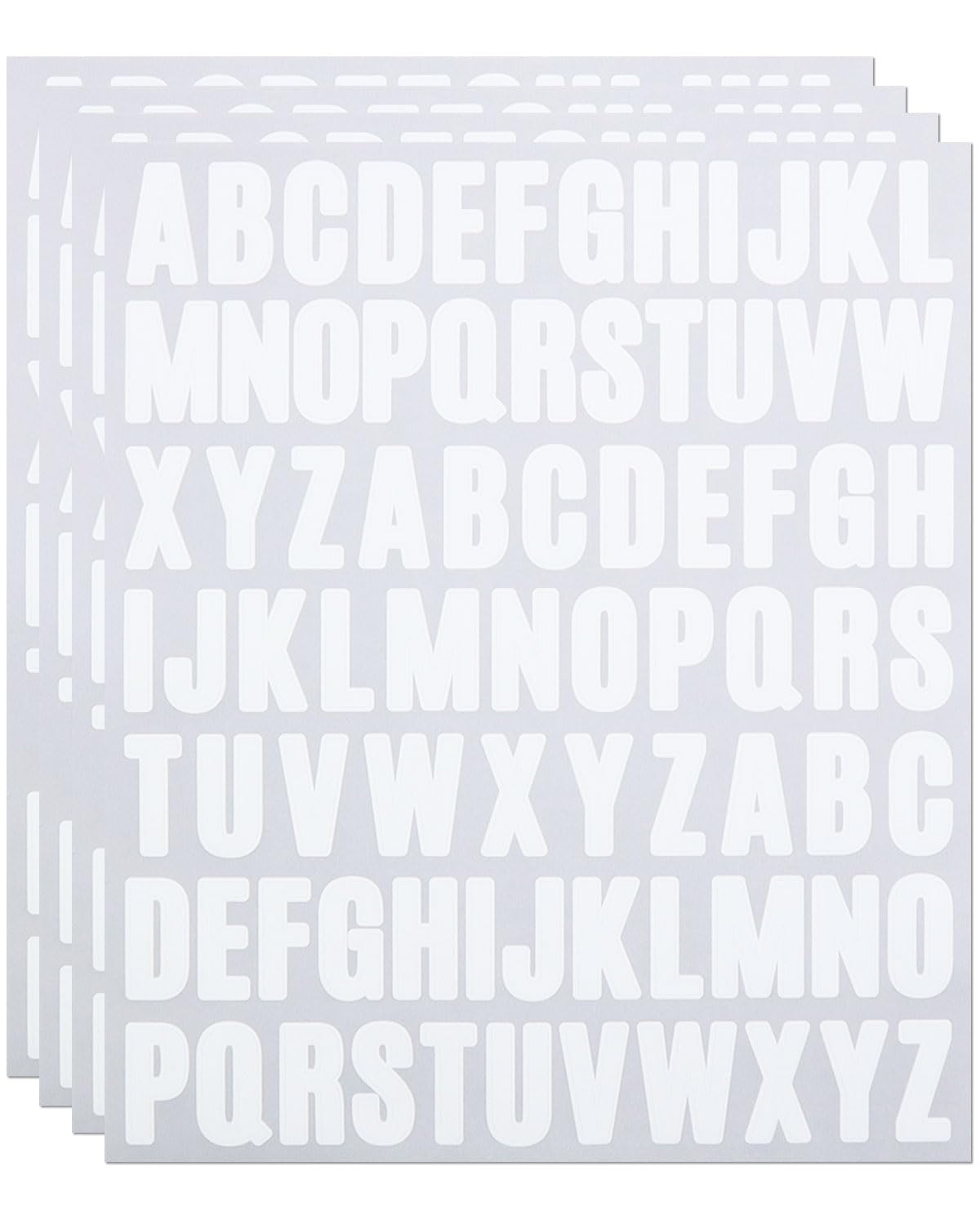1 Inch Sticky Vinyl Letter Stickers, 312 Pieces Self Adhesive Stick On Alphabet Symbol Sticker for Scrapbook, Bottle Decor - White