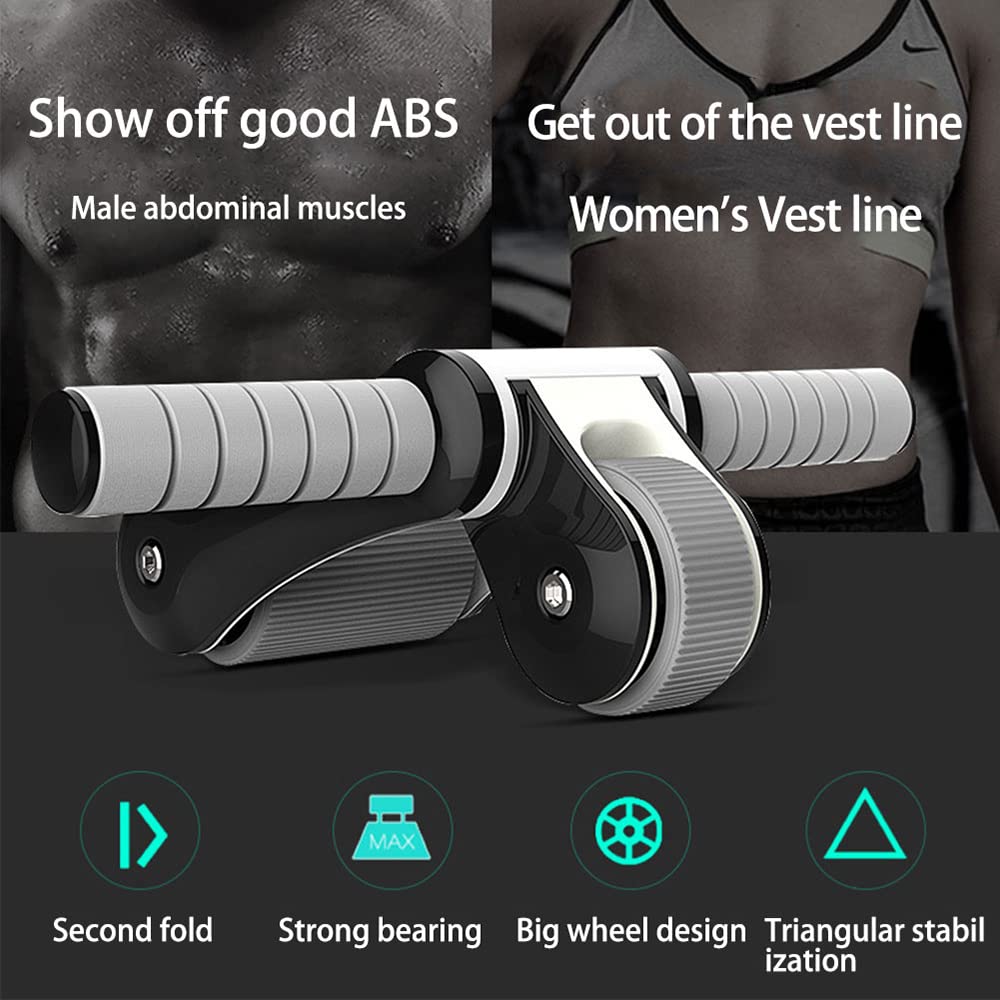 XININ Faltbare Ab Roller Stummschaltung Doppelrad Tragbare Bauchpresse Rad Für Gym Home Gewicht Fitness Verlieren