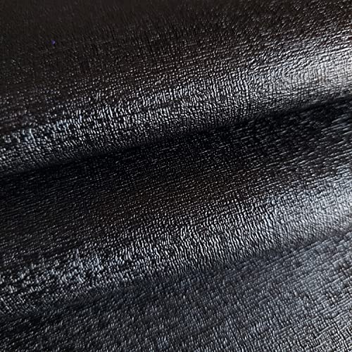 Image of Rexine Fabrics Upholstery Rexine Artificial Leather Sheet For Crafts /Sofas /Chairs /Auto Seat Covers Furnishing (4 Meter, Micra Black, Solid)