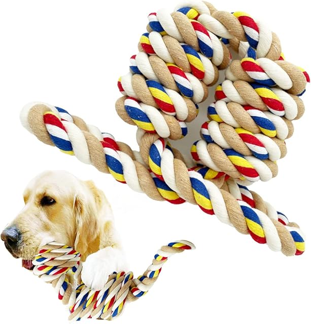 WYAHYQ Dog Rope Toys Indestructible Chew Toys Interactive Boredom Toys Training Game For Large Medium Dogs