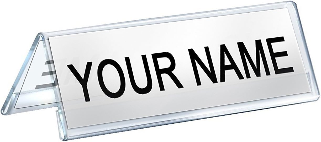 RiaTech Acrylic Name Plate Table & Desk Name Plate for Office (12 inches)