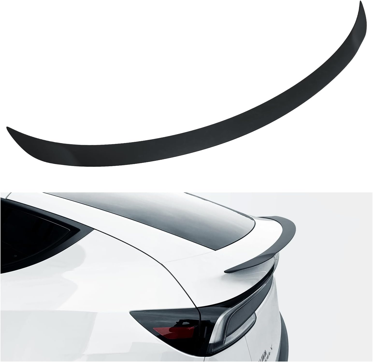 Spoiler for 2026 2025 Tesla Model Y Juniper ABS Material Rear Spoiler Wings Rear Trunk Lip 2025 2026 Tesla Model Y Juniper Accessories (Matte Black)
