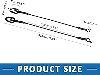 Vista 3 de Cables de portón trasero 55345125AB Correas de soporte para puerta de elevación para Dodge para Ram 1500 1994-2001 (juego de 2)