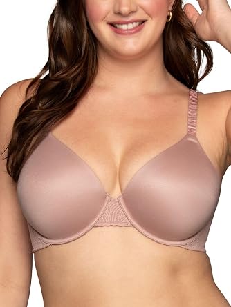 Vanity Fair Womens Effortless Underwire Bra, Buttery Soft Fabric & Lightweight Memory Foam Cups up to DD