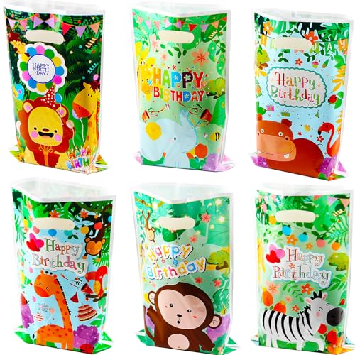 30pcs Bolsas cumpleaños,Bolsas chuches,Bolsas de Regalo,Bolsitas cumpleaños,Bolsas cumpleaños infantil,Bolsas regalo cumpleaños infantil,Bolsitas Regalos,Animales selva,Navidad,Bodas,Fiestas