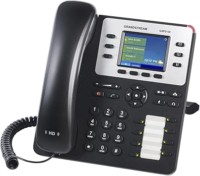 Grandstream GXP2130 IP Phone | 3 Lines, 3 SIP Accounts | 2.8-Inch Color Display | Dual-Port Gigabit Ethernet with Integrated PoE