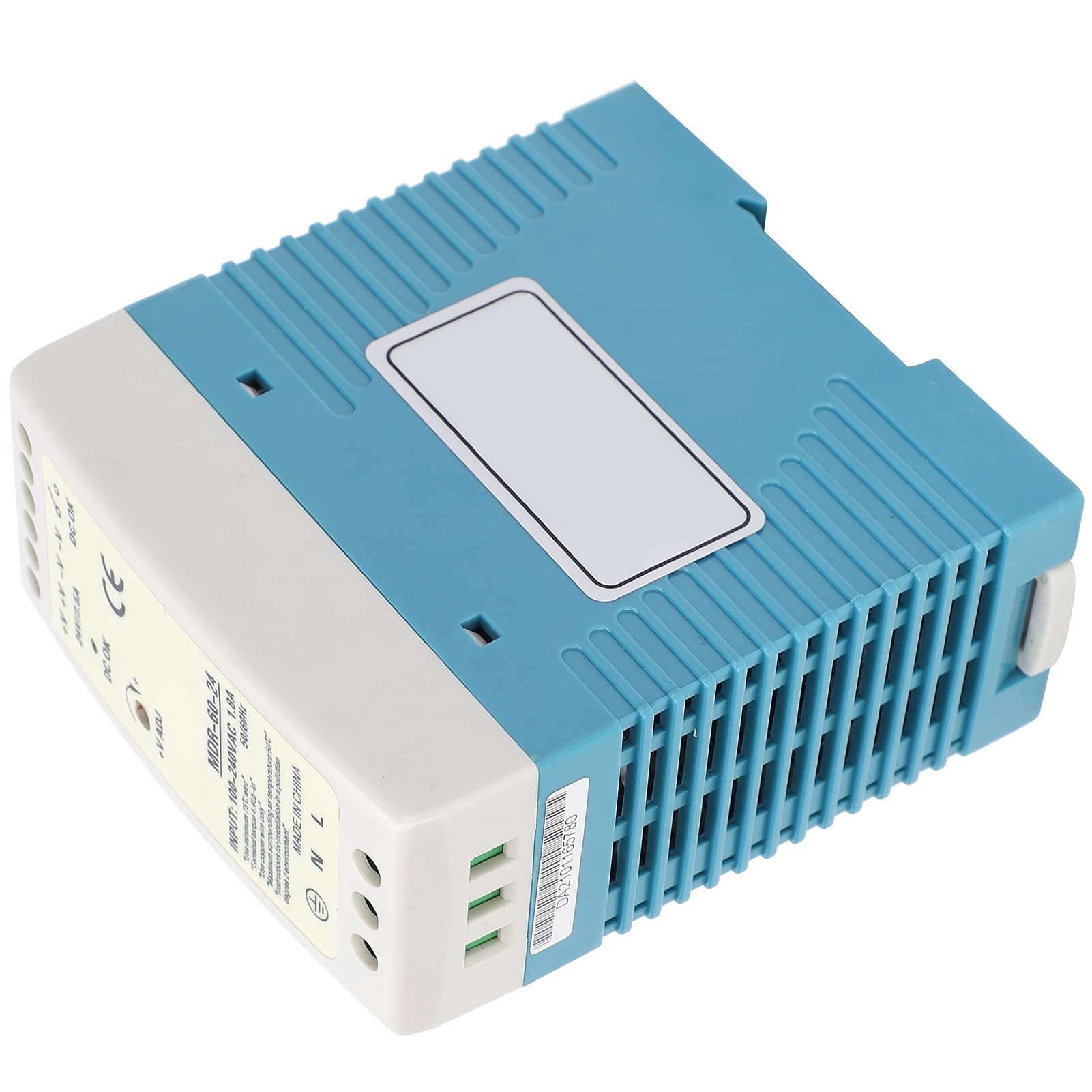 100 Alimentatore su guida DIN 240 V CA, protezione da surriscaldamento, sovraccarico da cortocircuito, materiale ABS ad alta efficienza energetica, per pannelli di
