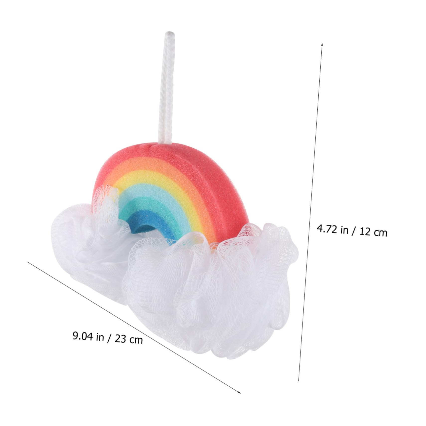 Alipis Spugna Esfoliante per Doccia Bambini 2 Pezzi a Forma di Arcobaleno potere Scrub e Bolle Ricche, Spugna Morbida per Bagno dei Piccoli