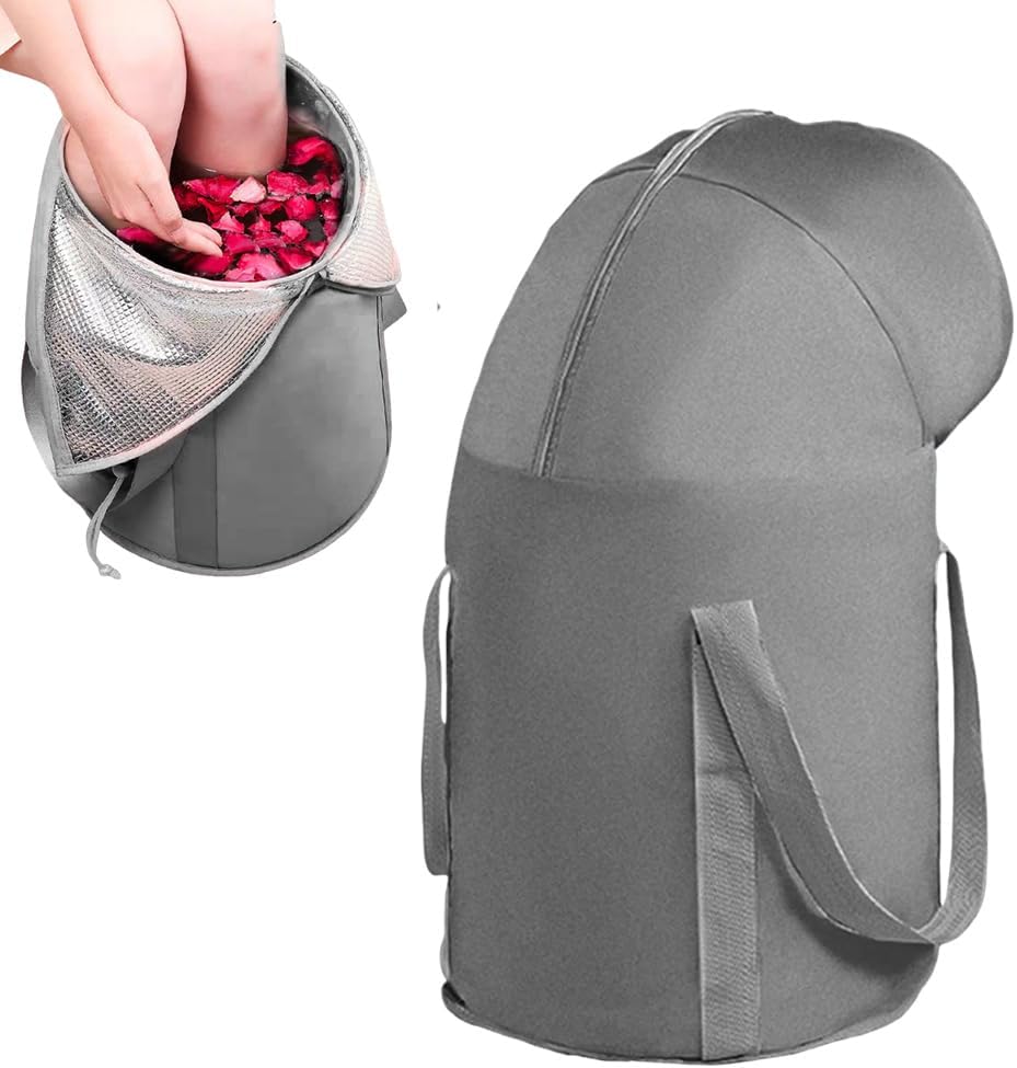 Ouliget Cubeta Plegable para Remojar Pies,Portátil,Bañera para Baño de Pies,Pié Spa para Viajes,Camping,Pesca miniatura 1