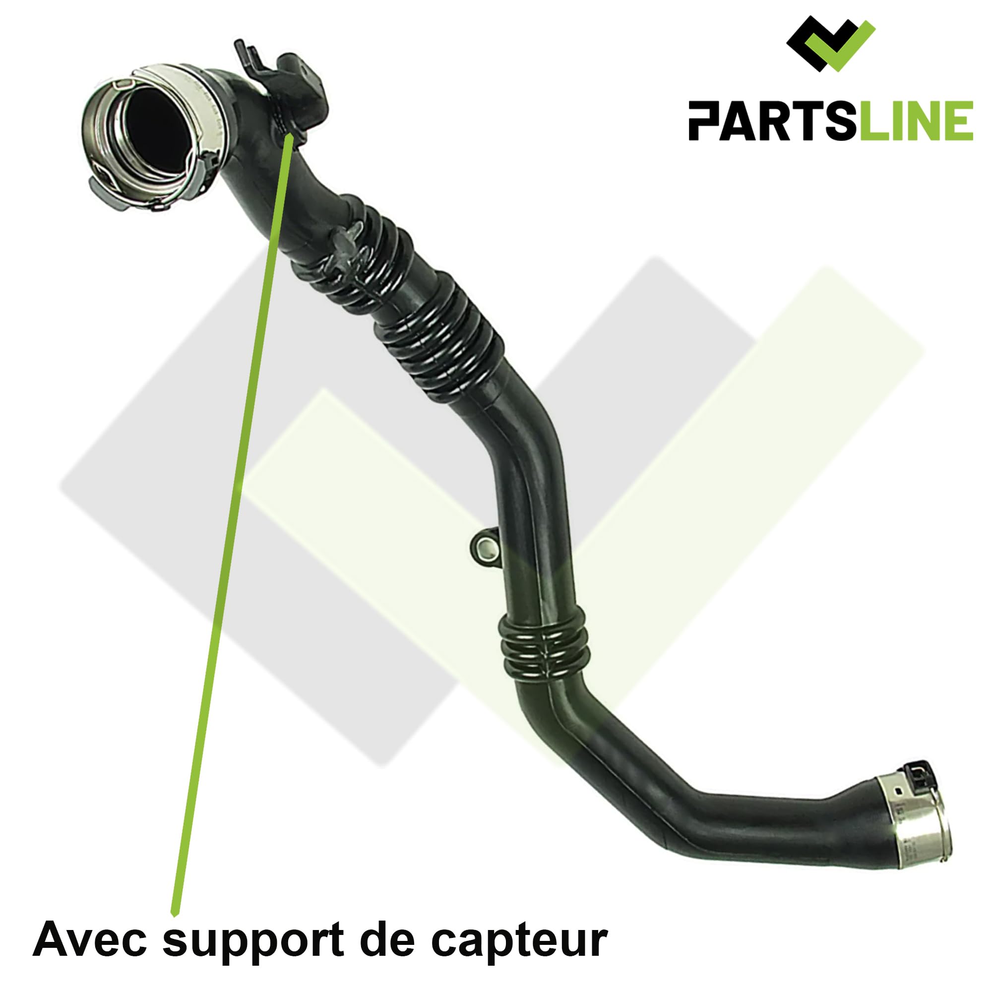 Partsline Durite d'air de turbocompresseur compatible avec Dokker, Duster, Lodgy, Logan II, Sandero II, Captur I, Clio IV 1.5 dCi - 144604599R 144608527R
