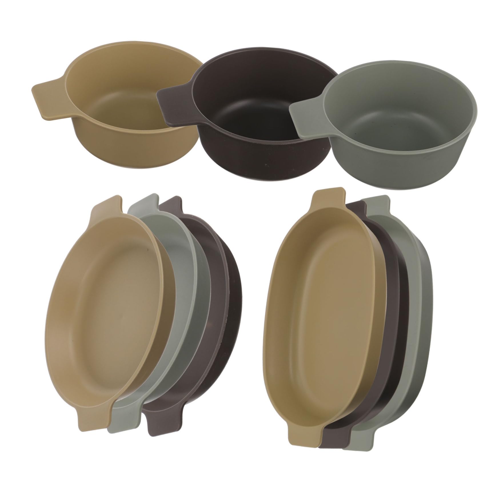 COOLHIYA 1set Portable Plastic Plate and Bowl Lightweight Camping Dishes for Picnics Hiking and Outdoor Activities Easy to Plates Bowls