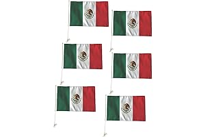 6pcs Mexico Flag Clip-On Car Windows
