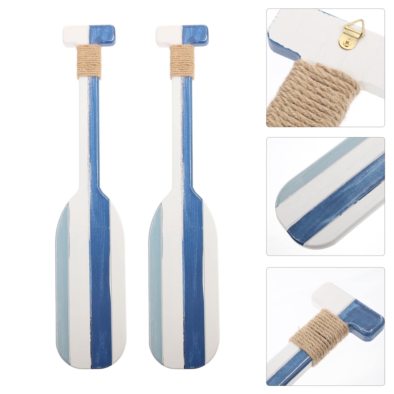 CLISPEED 2pezzi Remi in Legno Decorativi per Parete di Remi Nautici Corda Ornamento da Spiaggia per Casa