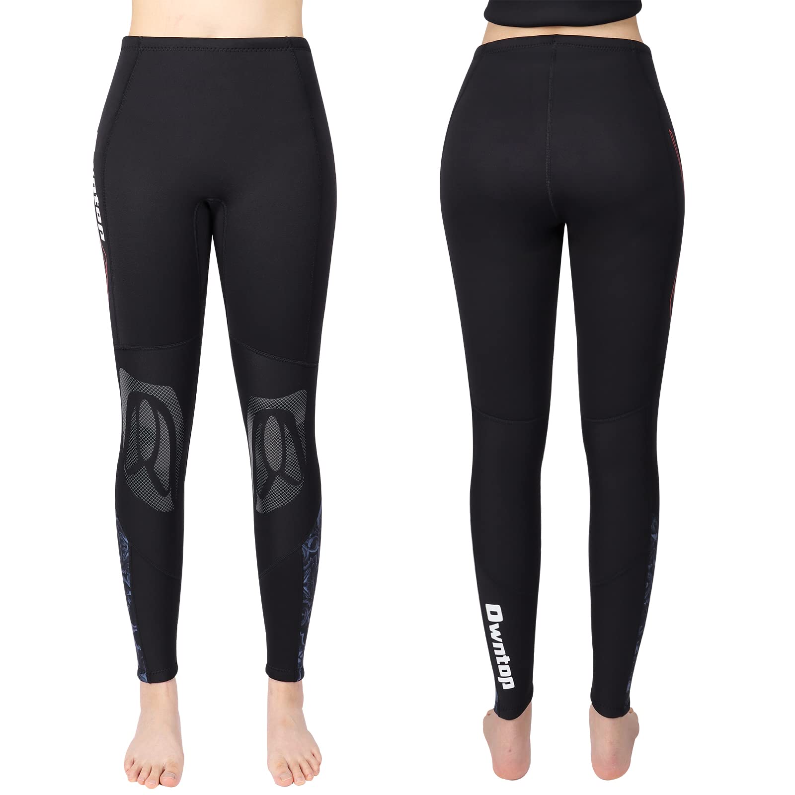 Owntop Hommes Femmes Combinaison Pantalon - 3MM Collants en Néoprène, Combinaison de Plongée Thermique Adultes Jeunes Wetsuits Pants UV 50+ Maillots de Bain