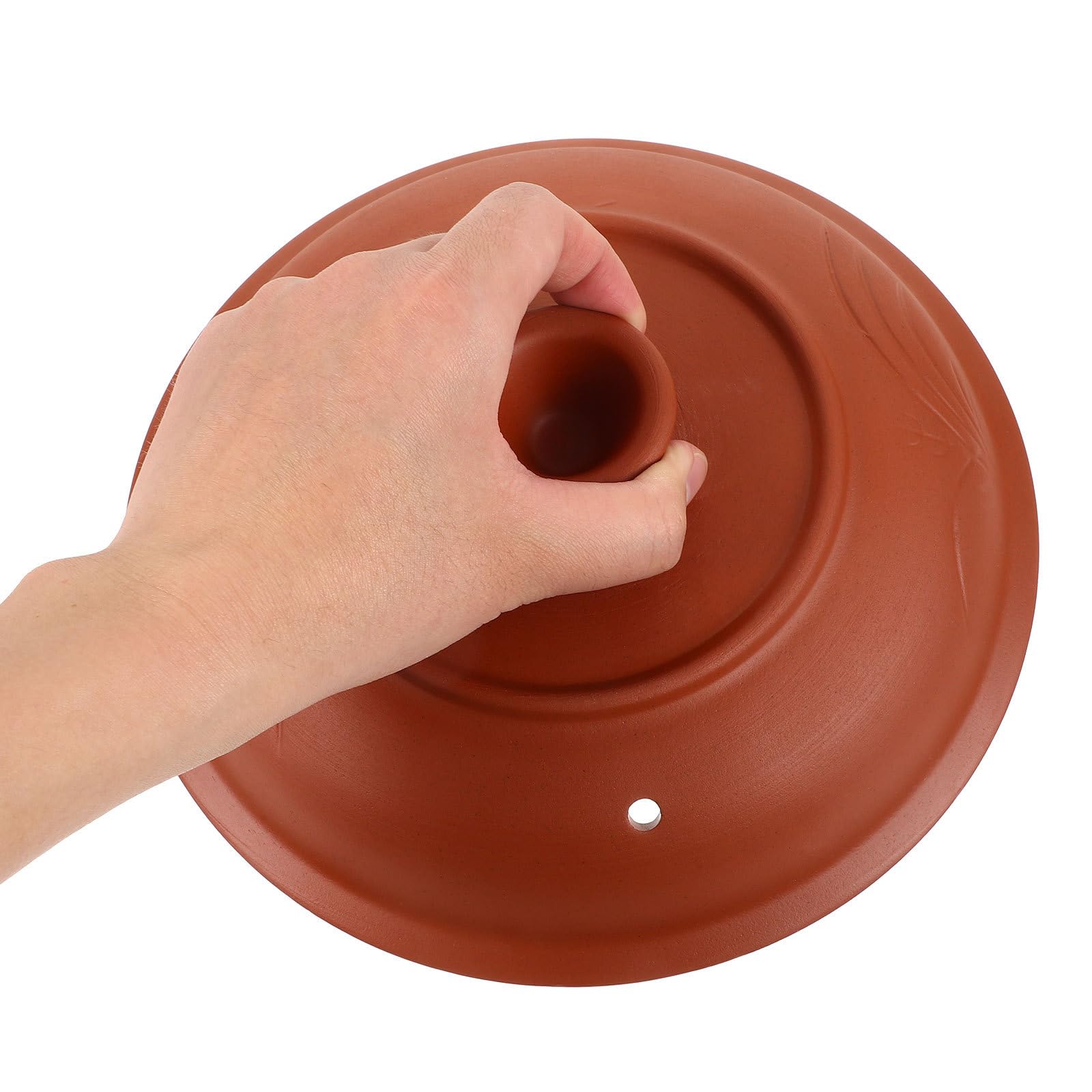 Coperchio in per Pentola Multiuso in Terracotta 45-60L con di Sfiato Manico Ergonomico e Liscio Adatto per Stufati Brodi e Cucina Domestica