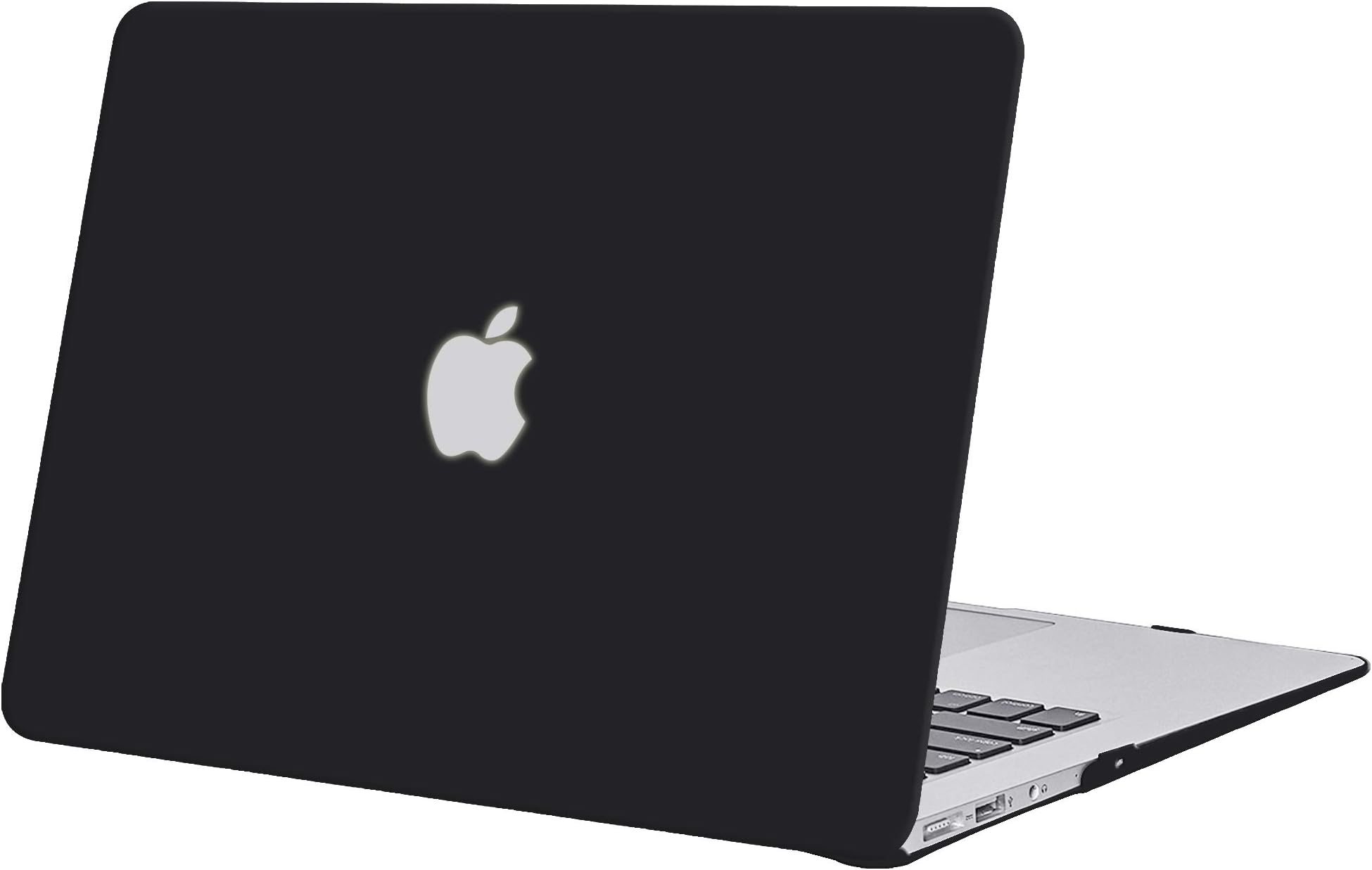 TECOOL Case Compatible with Case Compatible with MacBook Air 13 Case 2010-2017 (Model: A1466 / A1369), Ultra Slim Plastic Hard Shell Case Cover for MacBook Air 13.3 inch - Black