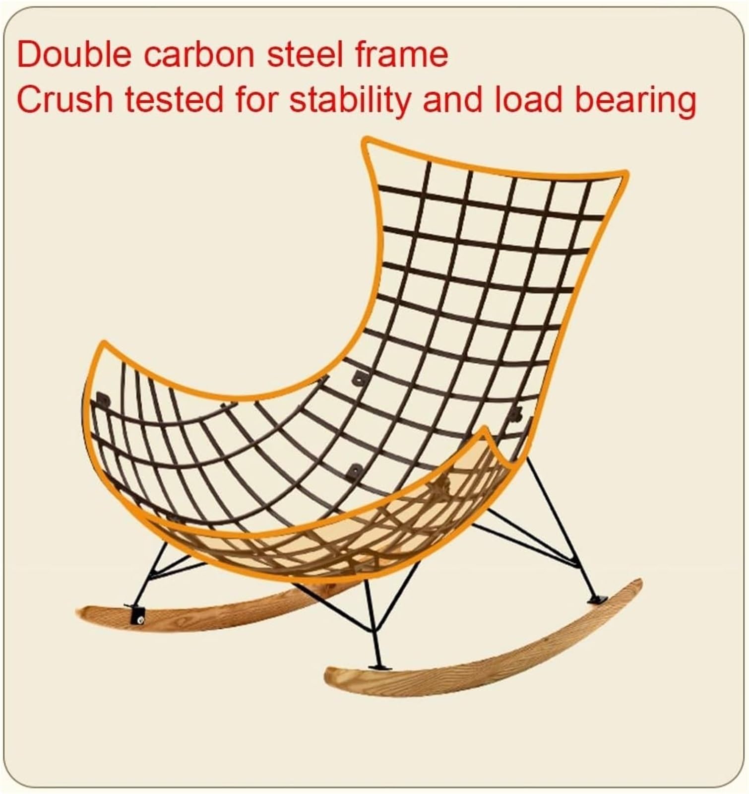 SOYDAN Fauteuil Bascule avec Repose-Pieds Fauteuil Relaxant Balcon, Fauteuil Bascule Inclinable for Salon,Fauteuil Moderne Fauteuil-lit Doux Chaise Lecture for Chambre Coucher Salon (Color : Orange A