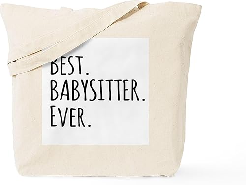 CafePress Proveedor de cuidado de día Bolso de asas de lona natural, bolso de compras de tela, Caqui, La mejor bolsa de mano para niñera