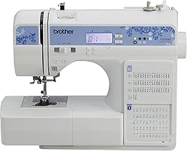 Brother CS7205 Computerized Machine, 150 Built Stitches, 1 Font, Wide Table, 11 Sewing Feet, White