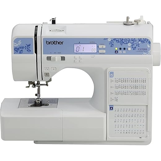 Brother CS7205 Computerized Sewing Machine with Wide Table, 150 Built-in Sewing Stitches, 1 Font, Wide Table, 11 Sewing Feet