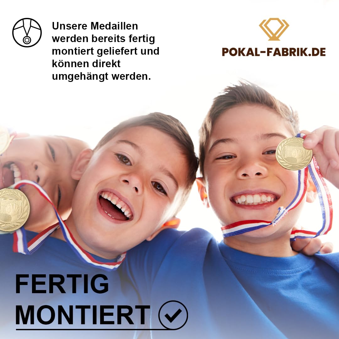 Handball-Medaillen, Metall, Band nach Wahl | Personalisierter Orden mit optionaler Gravur/Wunschtext, für WM, Turniere, Vereine & Kindergeburtstag